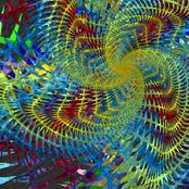 Giclee print, spiral artwork "Briar Patch" art by Kinnally
