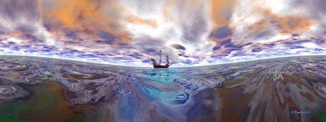 Giclee print, canvas or fine art paper - "The Golden Hind" by Kinnally