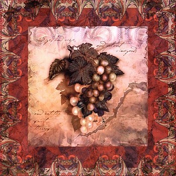 Tuscany Grapes by artist Alma Lee. Art prints, posters, a still life; fruit, art prints; posters; from an original  painting