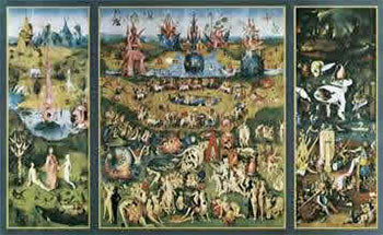 Art print The Garden of Earthly Delights by Hieronymus Bosch; a triptych