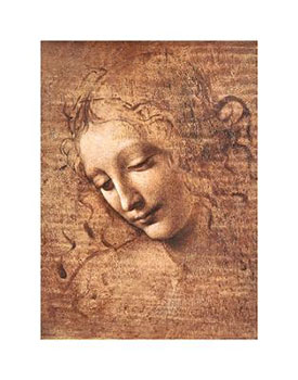 Art print La Scapigliata by Leonardo Da Vinci; portrait of a woman's head