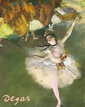 Art print Ballerina by Edgar Degas; ballet dancer