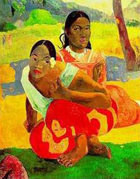 Art print When Are You Getting Married by Paul Gauguin; portrait of a man and a woman