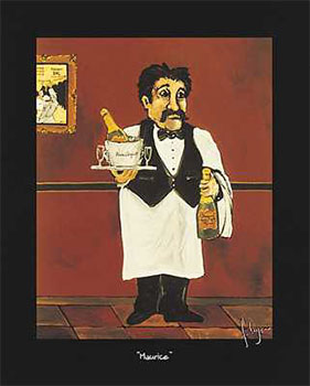 Art print Maurice by Francois Leger; portrait of a waiter