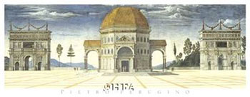 Art print Architectural Detail by Pietro V Perugino; ancient buildings