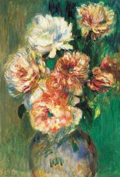 Art print Roses Dans Un Vase by Pierre-Auguste Renoir; roses in a vase