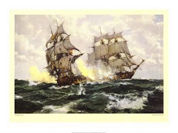 Days of Adventure by artist Montague Dawson. Poster prints, art prints, posters, marine art; from an original oil painting