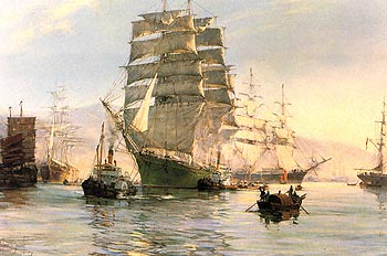 Art print by artist & British painter Montague Dawson - The Thermopylae Leaving Foochow;.