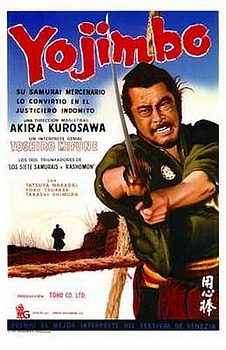 Movie posters, movies, movie poster, framed art, posters, Yojimbo, foreign films, foreign movies, samurai movies, Japanese movies, Akira Kurosawa.